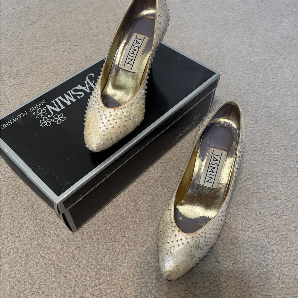J. Renee Gold Studded Heels
